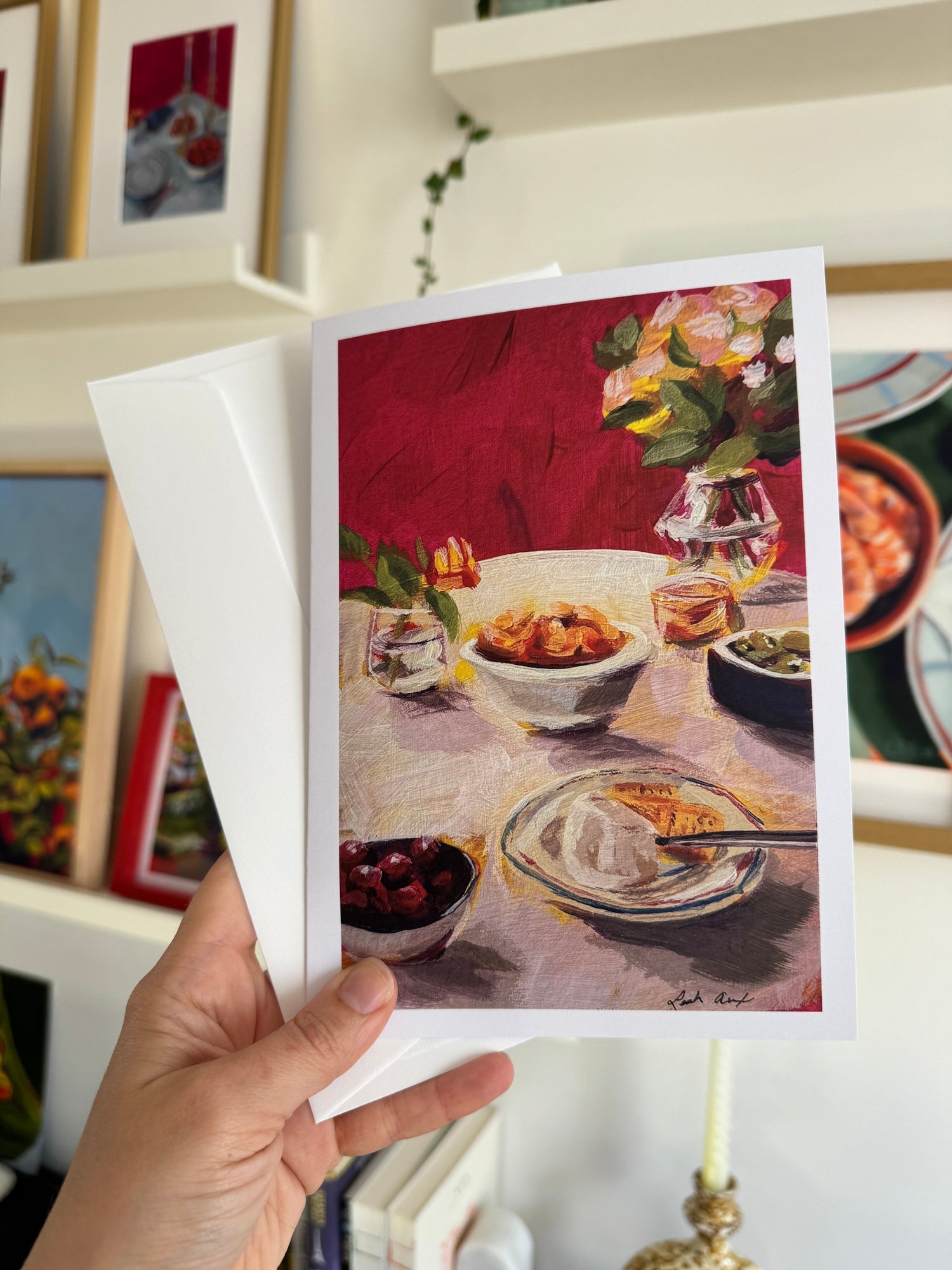 image of custom greeting cards of a beautiful dinner table
