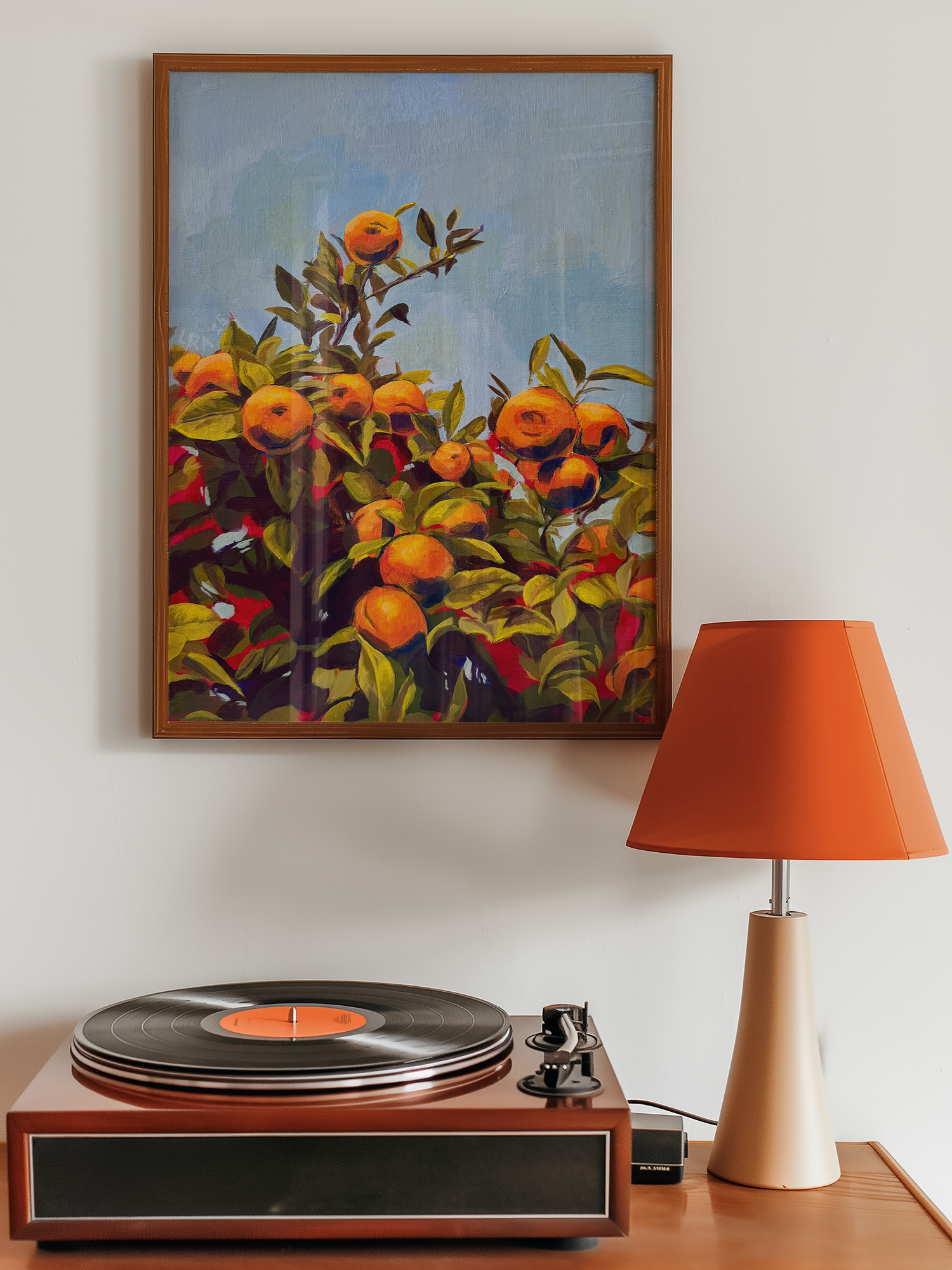 image of painting of an orange grove